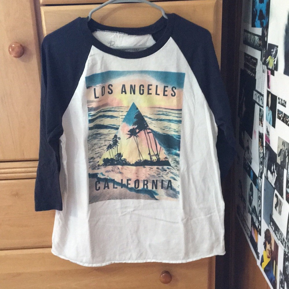 Los Angeles California 3/4 Length Baseball Shirt